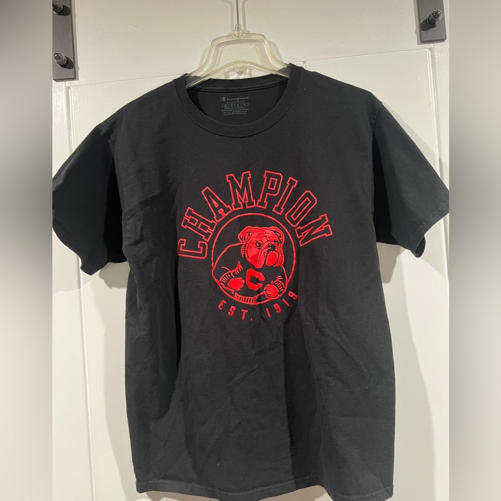 Worn twice, champion bulldog shirt size medium